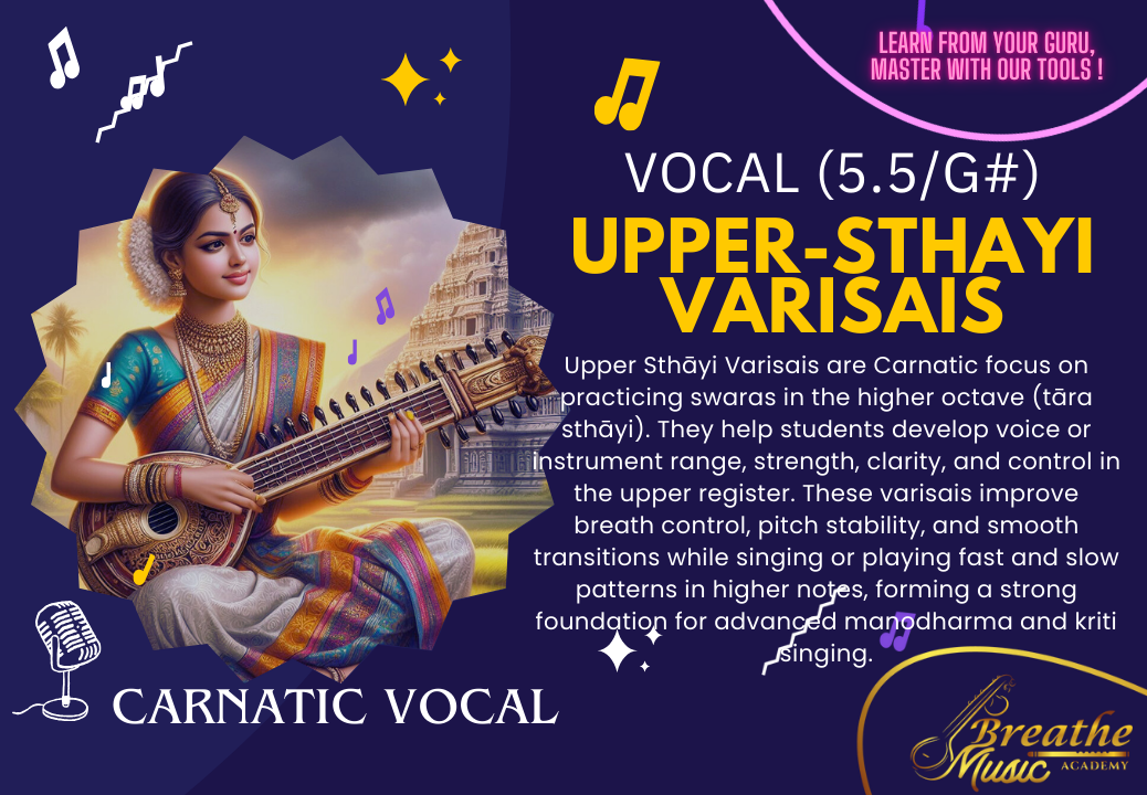 VOCAL (5.5/G#) - Level 03 - Upper Sthayi Varisais